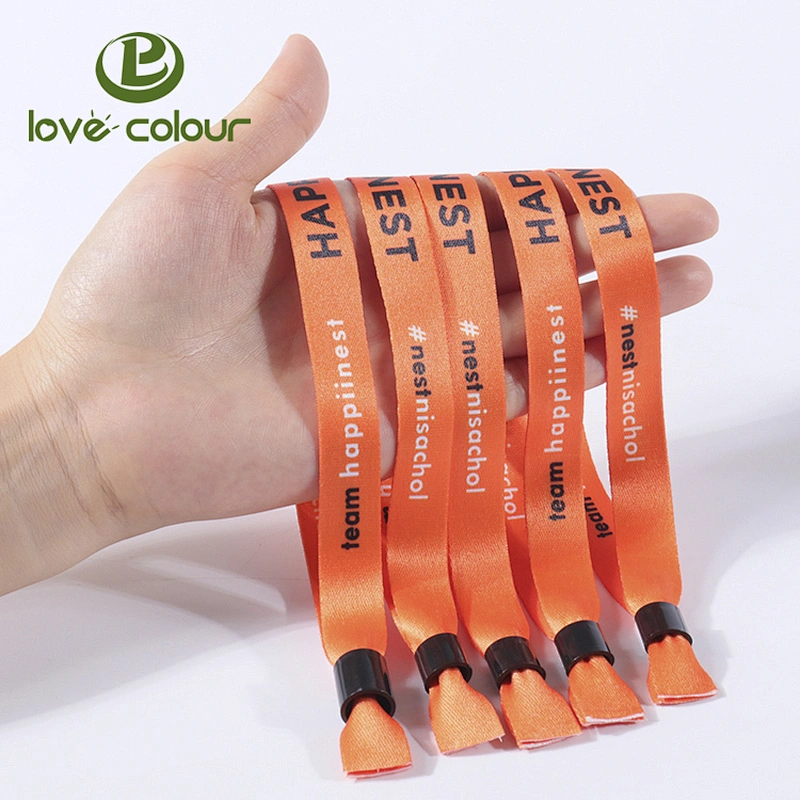 Custom Eco-Friendly Promotion Heat Transfer Event Fabric Wristbands