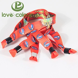 Cheap Custom Promotion Gifts Crafts Polyester Printed Bracelet Wrsitbands