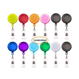 Custom decorative retractable id card working badge holder badge reel