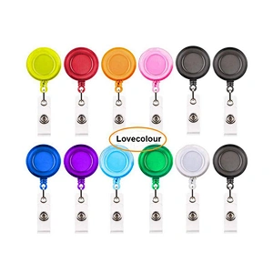 Custom decorative retractable id card working badge holder badge reel