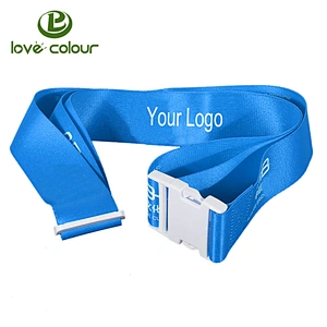 Best price custom made luggage tags strap with plastic white detachable buckle