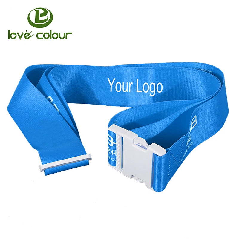 Best price custom made luggage tags strap with plastic white detachable buckle