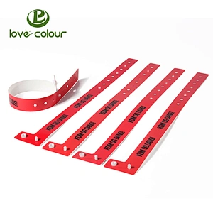Wholesale custom printed one time vinyl wristband as ticket
