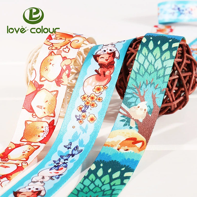 Custom personalized logo heat transfer ribbon sublimation webbing