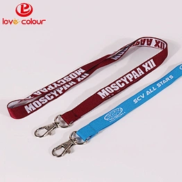 Custom Polyester Promotional Business Woven Logo Embroidery Lanyard