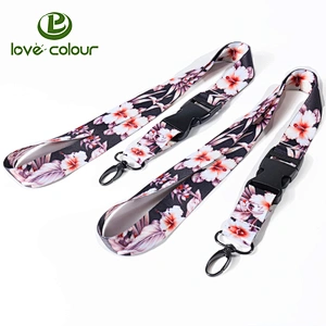 Guangzhou factory custom polyester breakaway buckle key lanyard