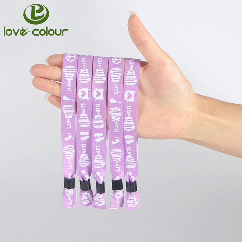 Popular custom oem cheap polyester thread bracelet blank wristband