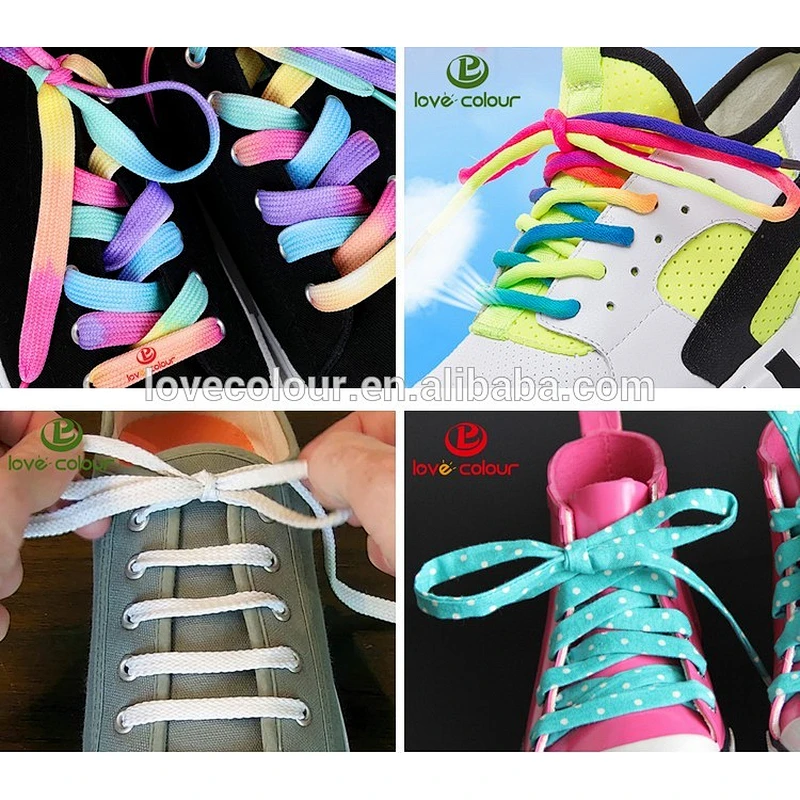 Colourful Athletic Sport Shoe laces Flat Elastic Shoelace
