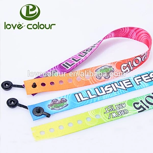 New product adjustable polyester fabric bracelet wristband for christmas