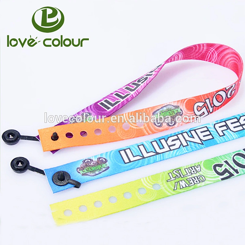 New product adjustable polyester fabric bracelet wristband for christmas