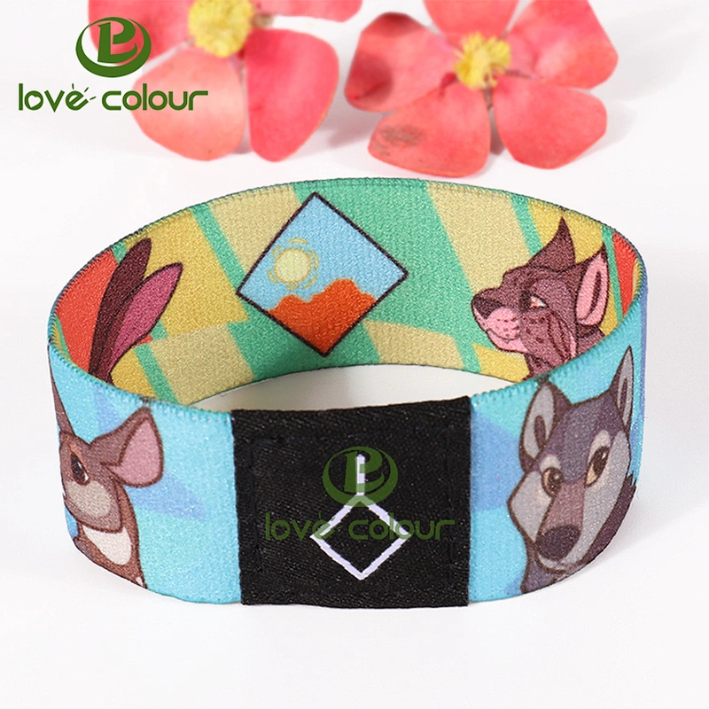 New product custom polyester elastic festival wristband