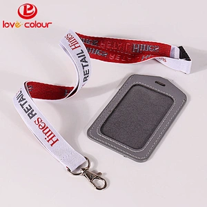 Free sample custom school id card holder lanyard strap