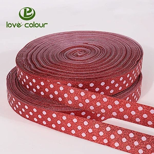 Custom fashionable polyester dot hat grosgrain ribbon for decoration