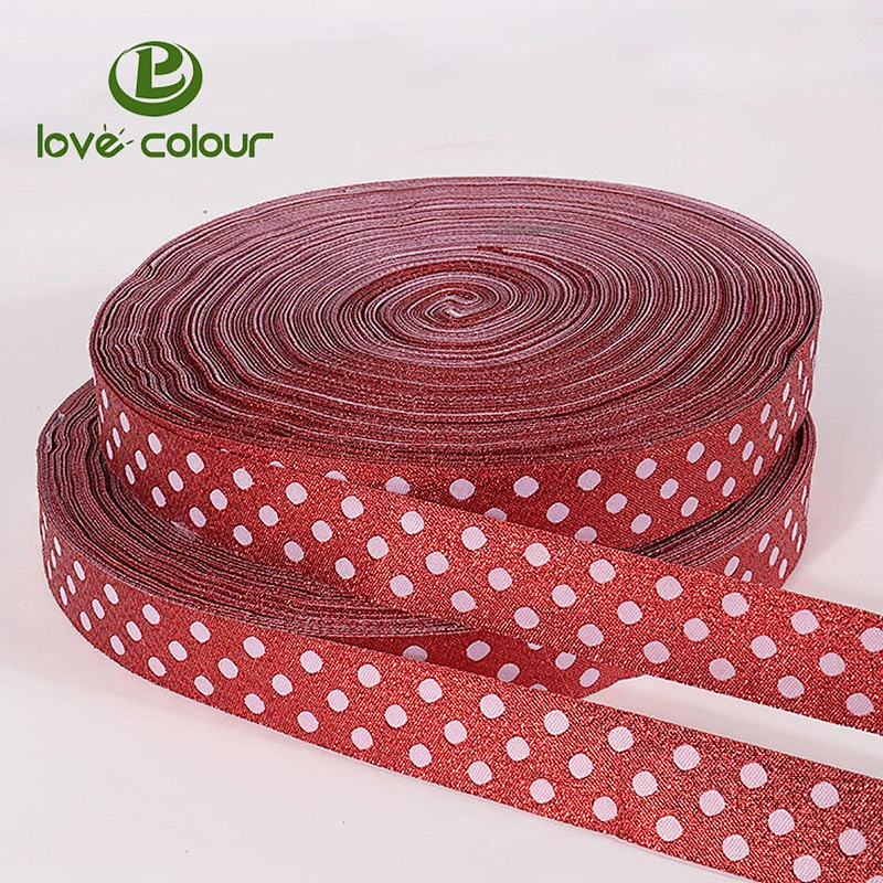 Custom fashionable polyester dot hat grosgrain ribbon for decoration