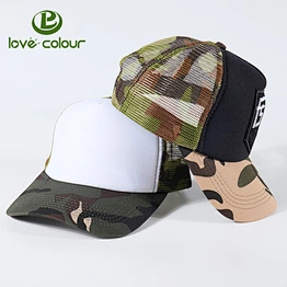 Hot Style Custom Lightweight Cotton Twill Camo Mesh Baseball Cap