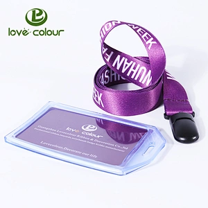 Hot Design Polyester Heavy Duty ID Card Holder Imprinted Lanyards