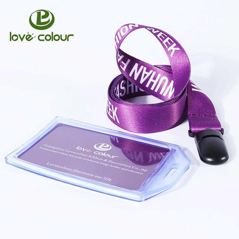 Hot Design Polyester Heavy Duty ID Card Holder Imprinted Lanyards