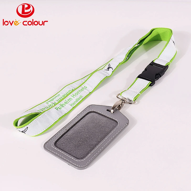 Custom polyester breakaway neck lanyard with name tag