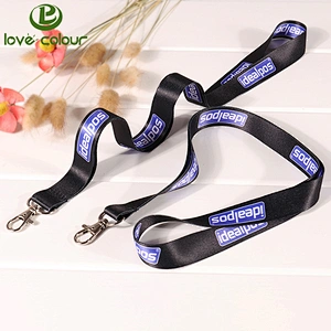 Printed Neck Strap Id Badge Holders Pvc Name Card Polyester Keychain Lanyard Custom