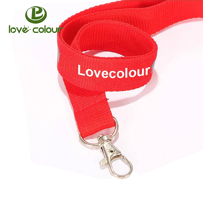 Custom black color silk screen printed lanyard with safety buckle for advertising