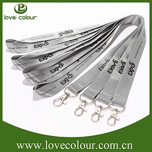 New arrival polyester custom high quality grey and black plain lanyards