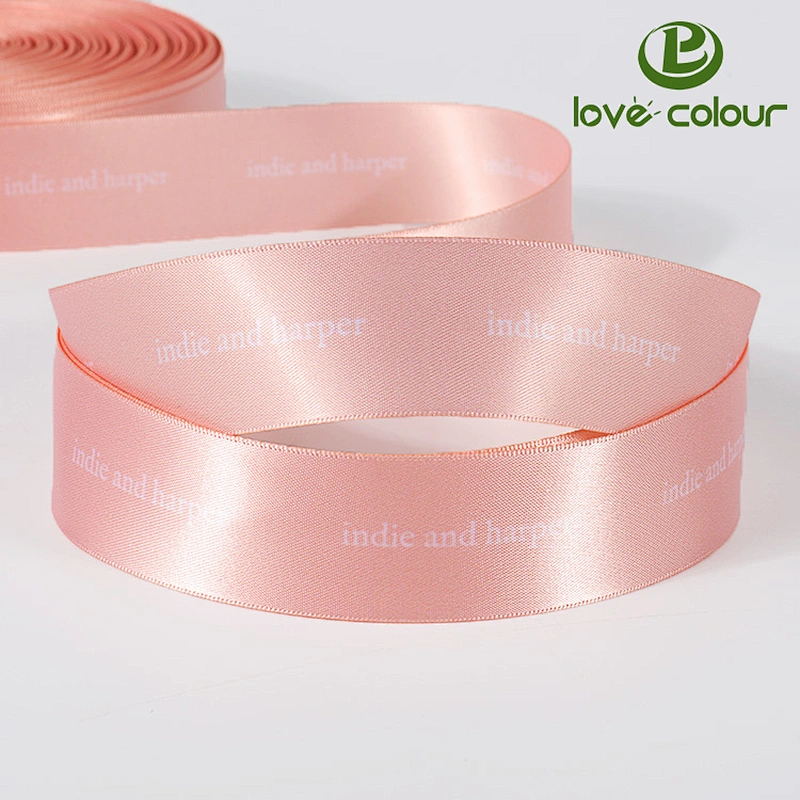 Custom 38mm satin ribbon webbing strap for packing