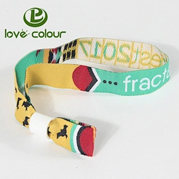 Custom festival polyester fabric wristband for events from China