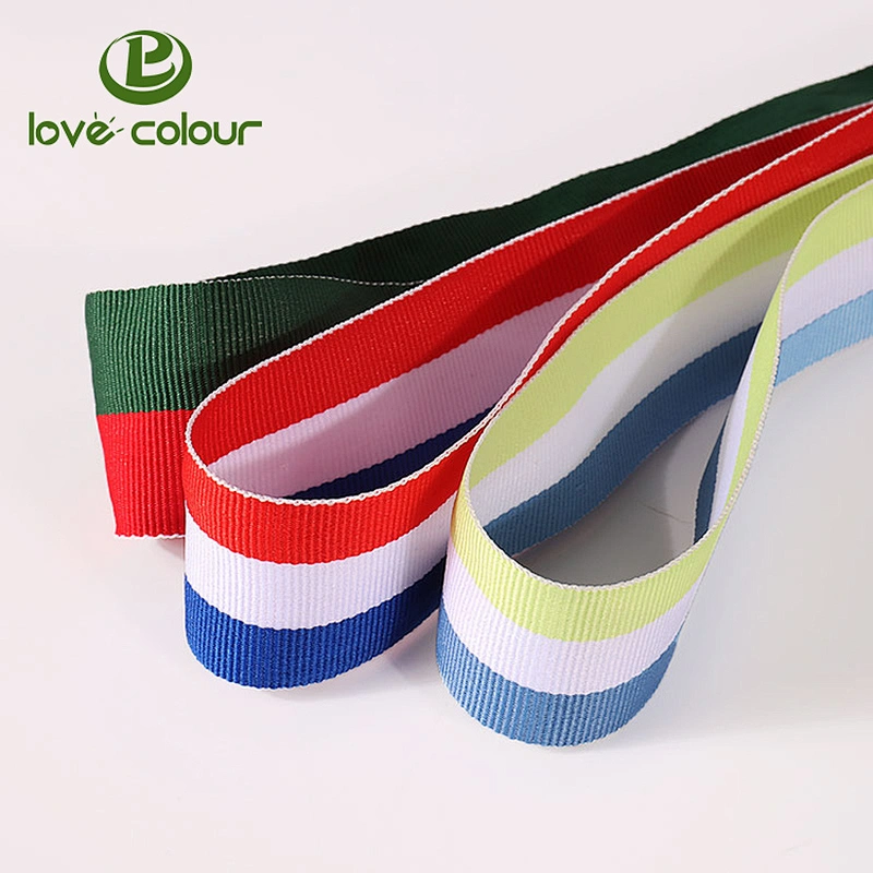 Custom fabric polyester medal ribbon for lanyard strap