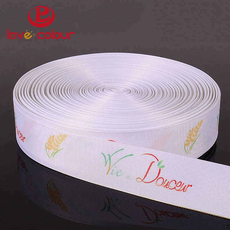 Custom Double Face Solid Grosgrain Ribbon 100% Polyester Band Roll