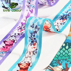 Custom personalized logo heat transfer ribbon sublimation webbing