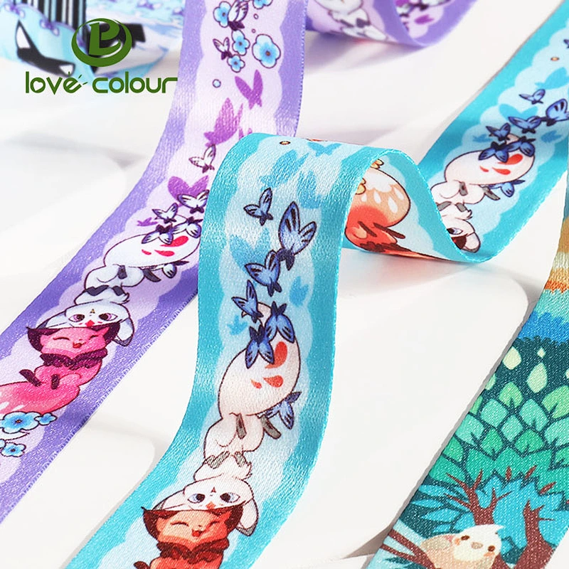 Custom personalized logo heat transfer ribbon sublimation webbing