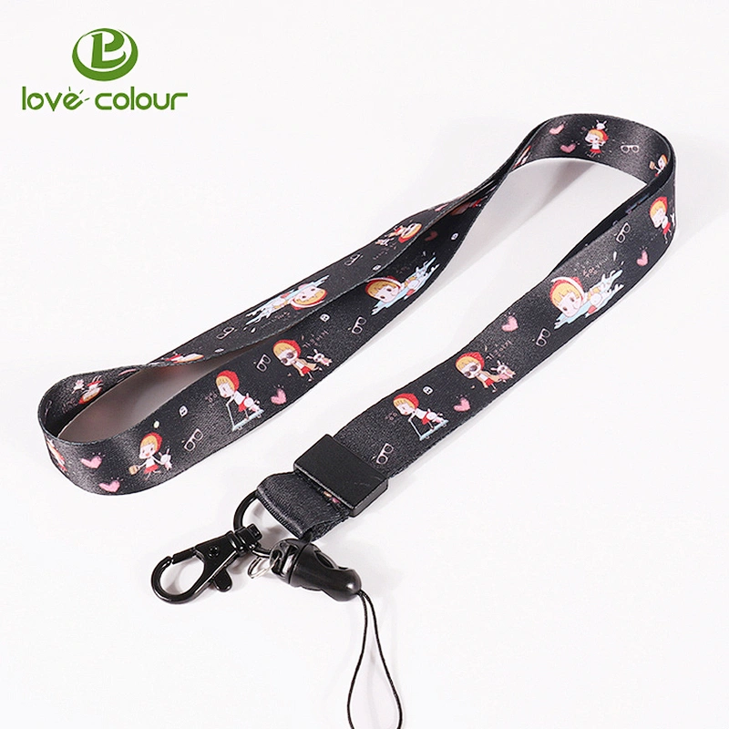 Black cellphone strap clip cell phone holder lanyard designs