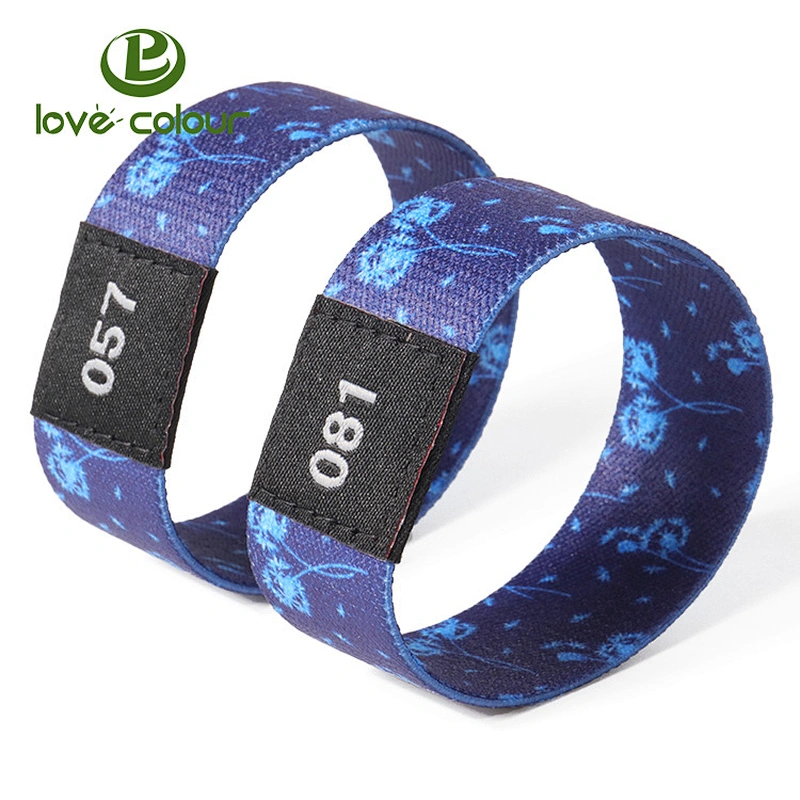 Custom Fashion Dye Sublimation Elastic Fabric Wristband for Sale