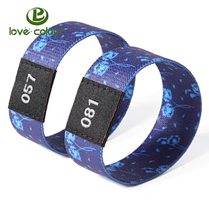New product custom elastic bracelet polyester elastic wristband for kids