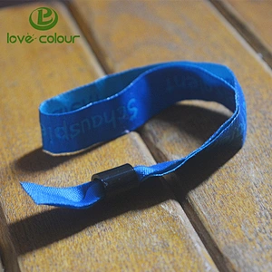 Promotion activity decorative polyester wristbands hand bands woven bracelets