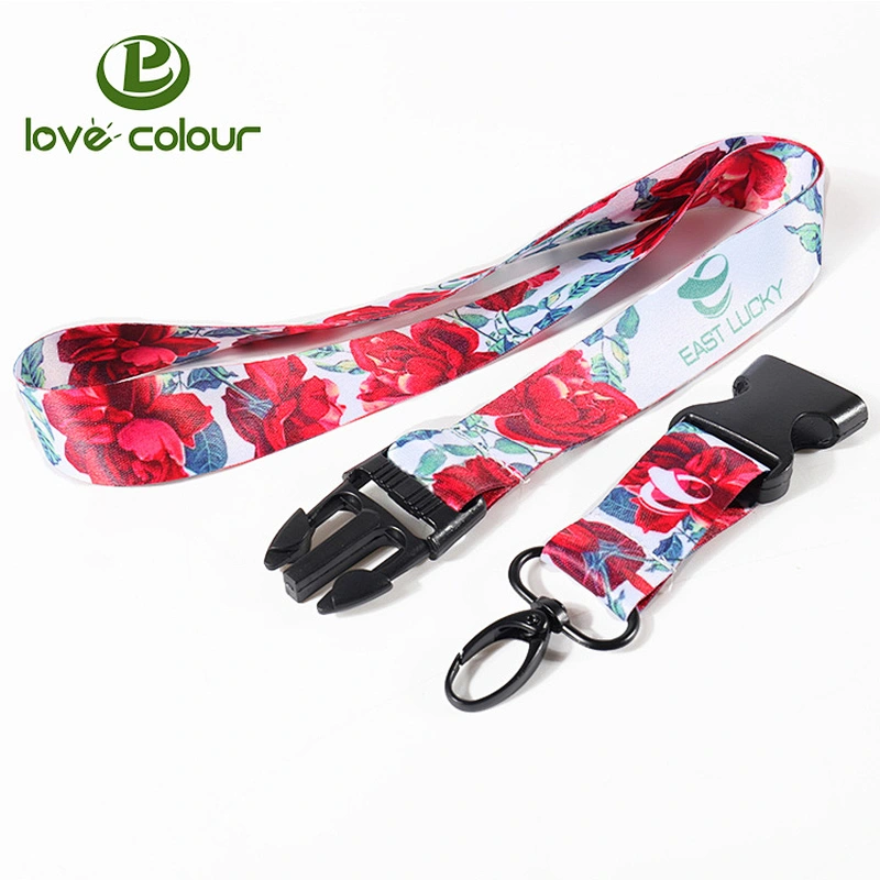 Factoey custom polyester breakaway lanyard keychain strap