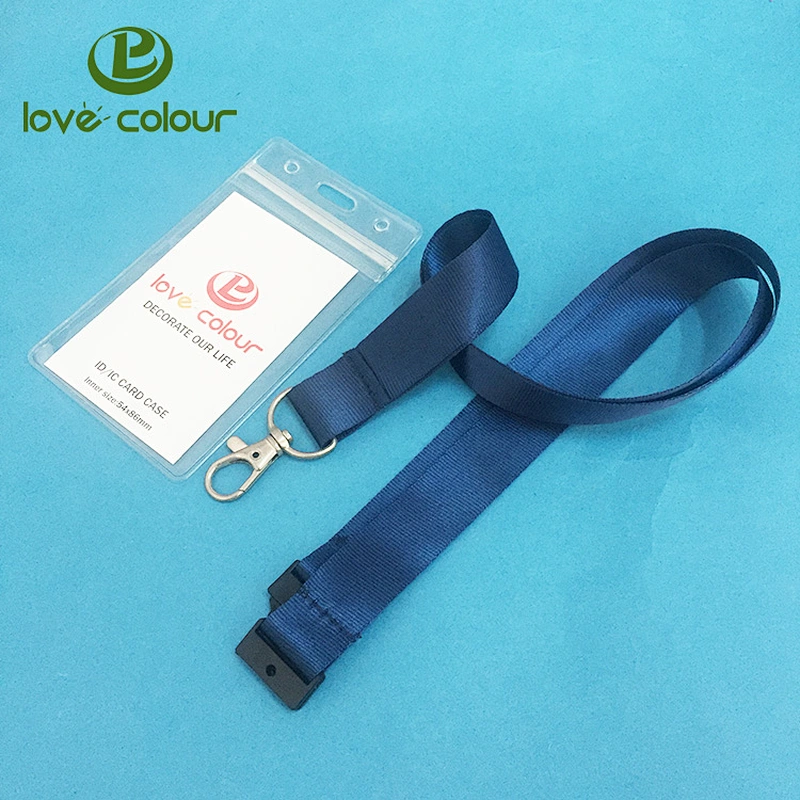 Customized high quality polyester plain blank lanyards with card holder