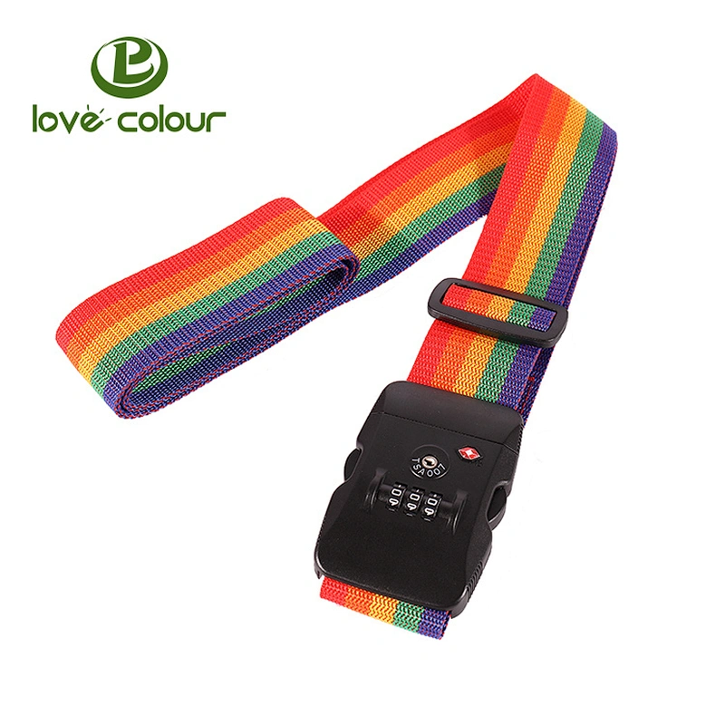 Custom Logo Adjustable Luggage Strap Suitcase Travel Bag Belt