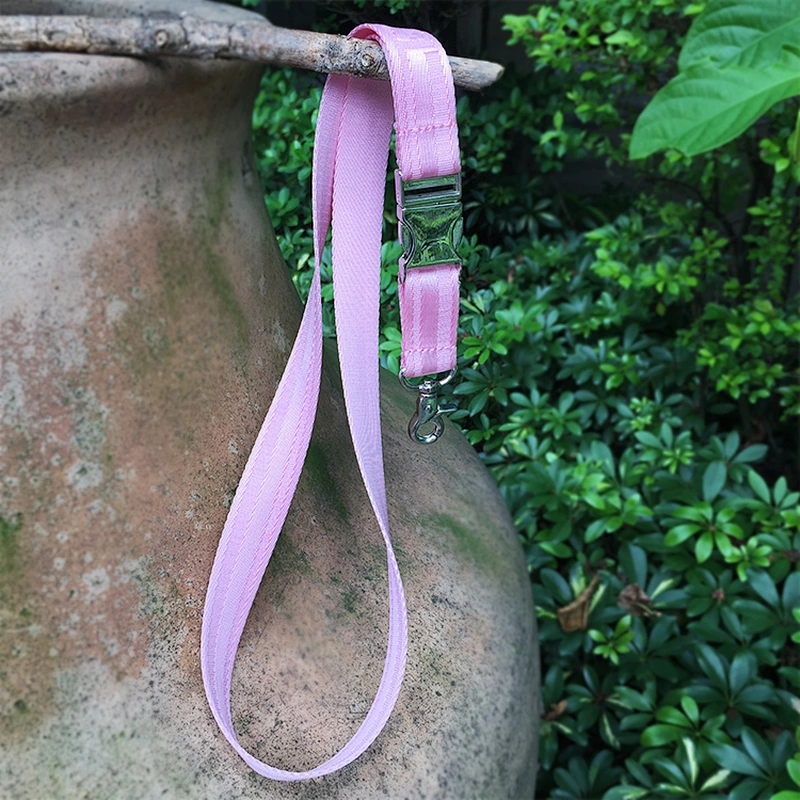 Popular promotional lanyard strap supplier/nylon lanyard straps with metal buckle