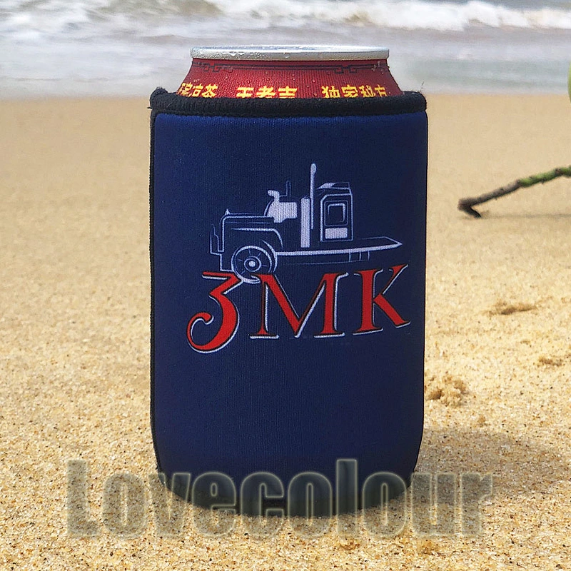 Custom sublimation full printing neoprene can beer bottle stubby holder with bottom
