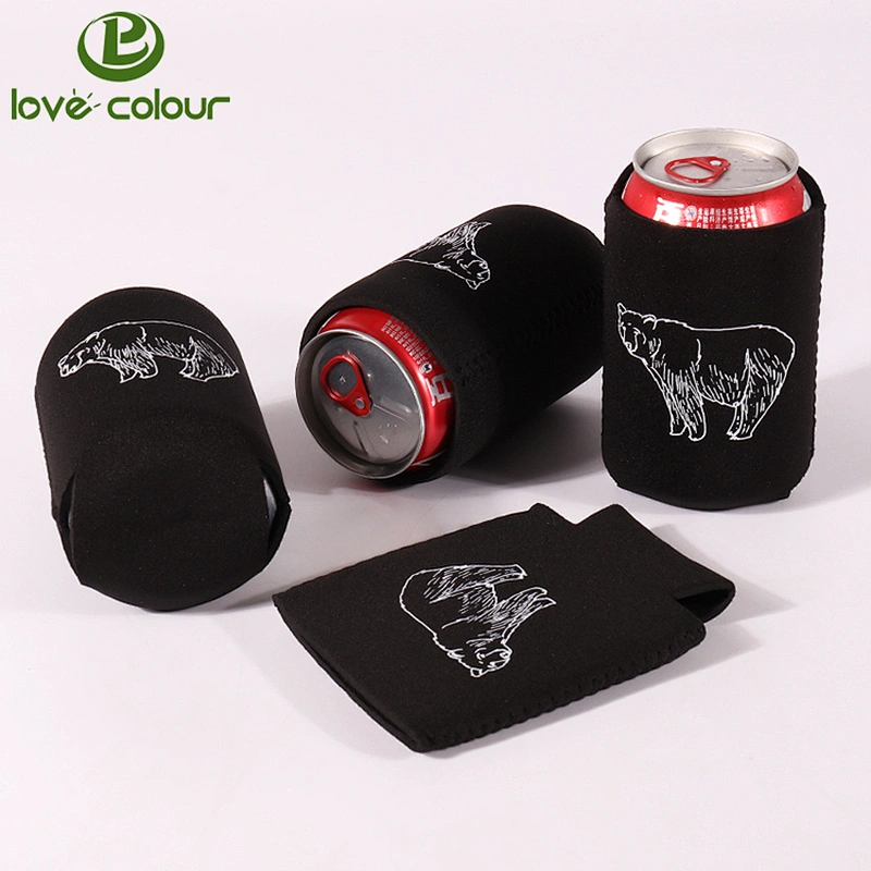 Custom Insulated drink coolies neoprene collapsible can coolers for party