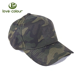 New style 6 panel 100% cotton camouflage baseball cap