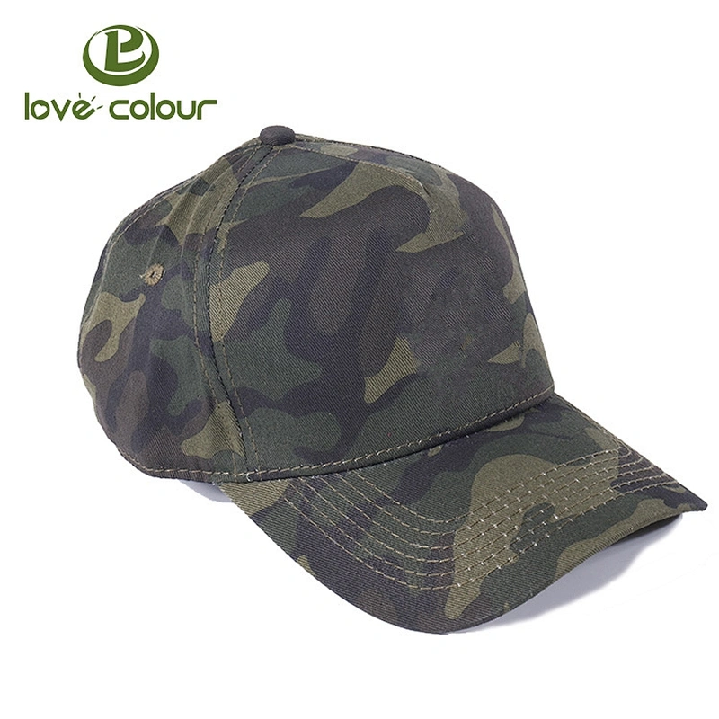 New style 6 panel 100% cotton camouflage baseball cap