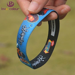 Free design elastic polyester wristband with customized logo for sport