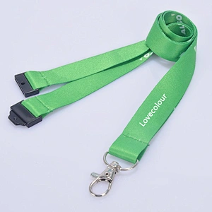 Personalized Custom Logo ID Card Holder Key Wrist Printing Printed Polyester Sublimation Lanyards With Safety Buckle