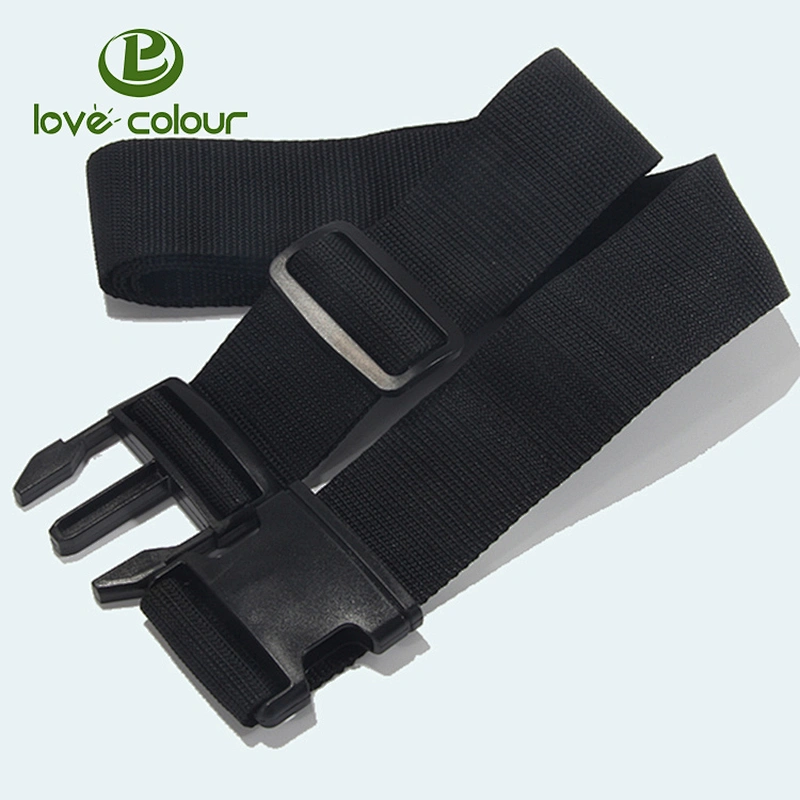 Adjustable Black polyester Luggage Belt Strap