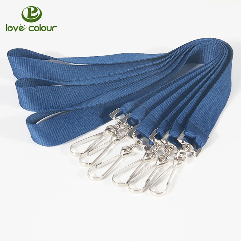Custom Promotional Polyester Purple Flat Plain Lanyard With Swivel Hook