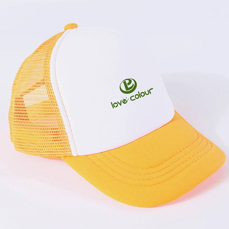 Blank wholesale custom logo 5 panel trucker mesh cap for company