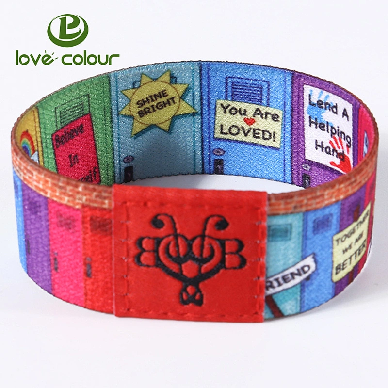 Guangzhou company festival celebration elastic stretch wristband for party