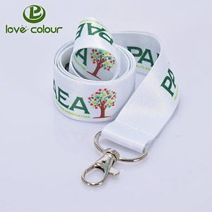 Personalized Logo Cheap Breakaway White Lanyard Custom